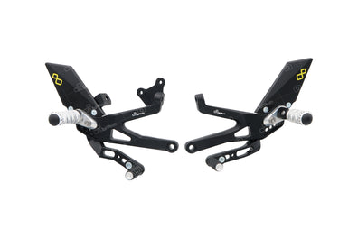 LighTech Adjustable Rearsets with Fixed Footpegs for Ducati PANIGALE V4 / S / SPECIALE 2018 Adjustable Rearsets with Fixed Footpegs